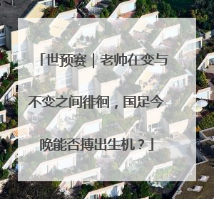 世预赛｜老帅在变与不变之间徘徊，国足今晚能否搏出生机？